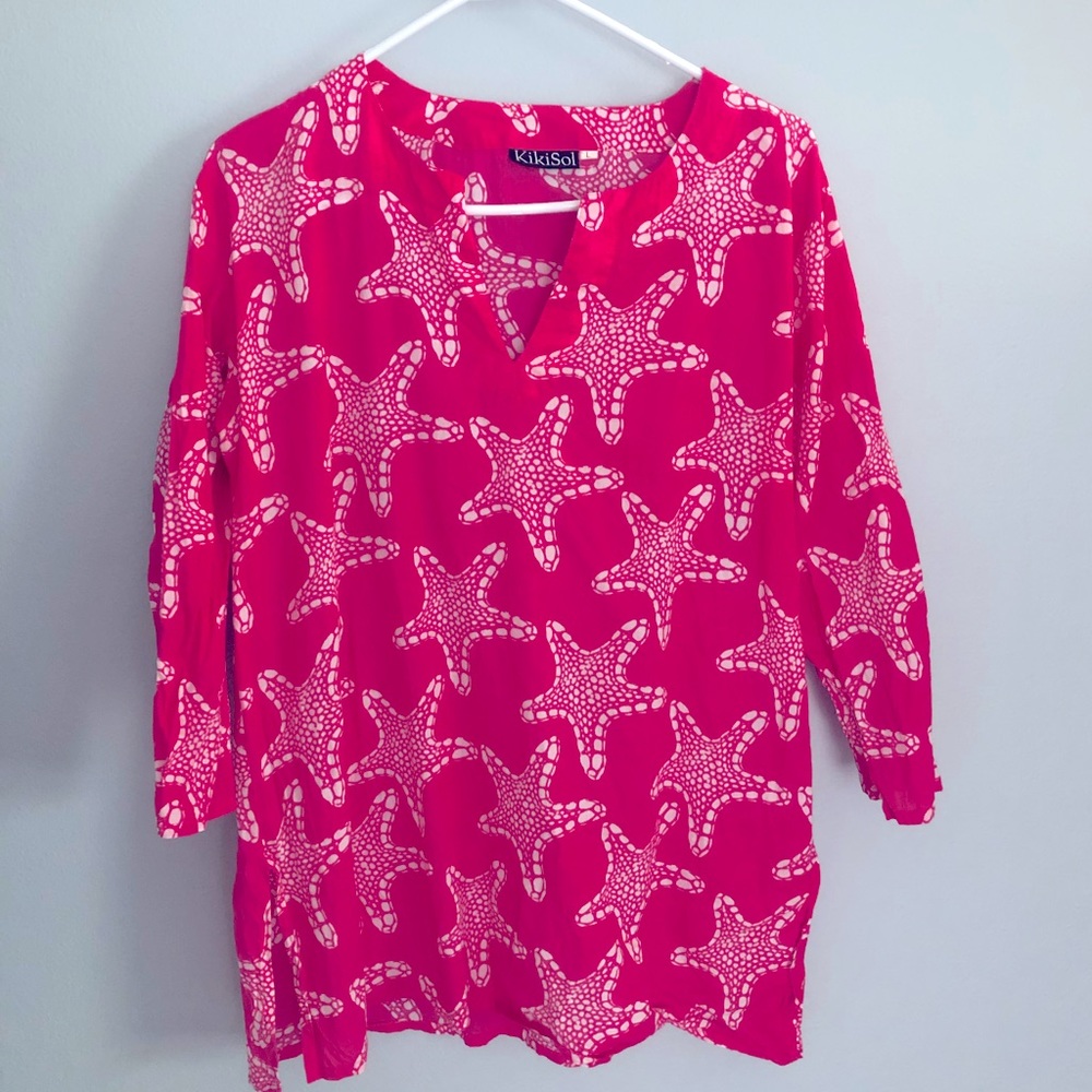 KikiSol summer cotton lightweight shirt or coverup.
